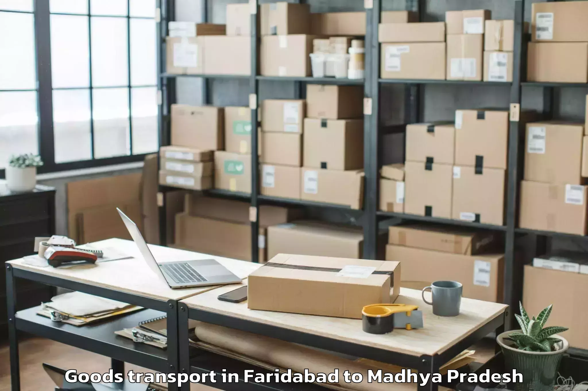 Easy Faridabad to Saugor Goods Transport Booking